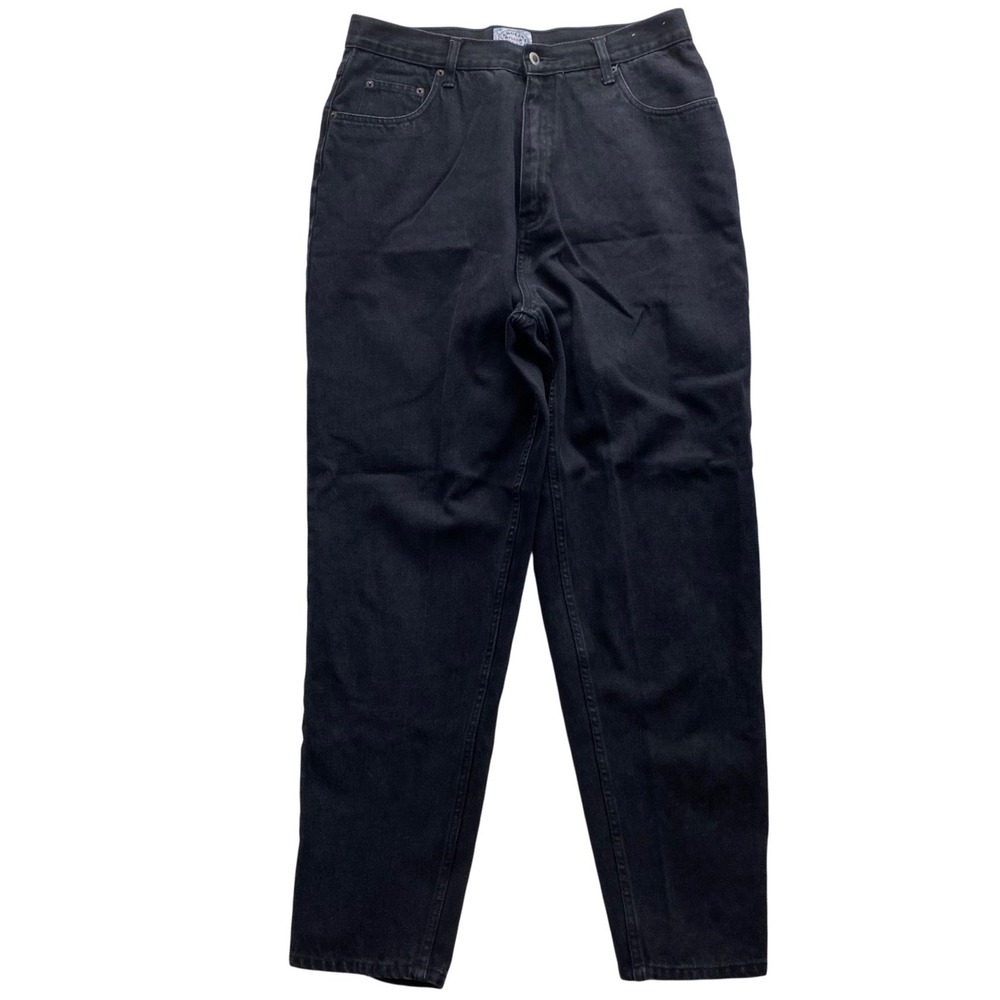 Carolina Blues Mom Jeans Womens 16W/T‎ Black High Rise Tapered Cotton Vintage